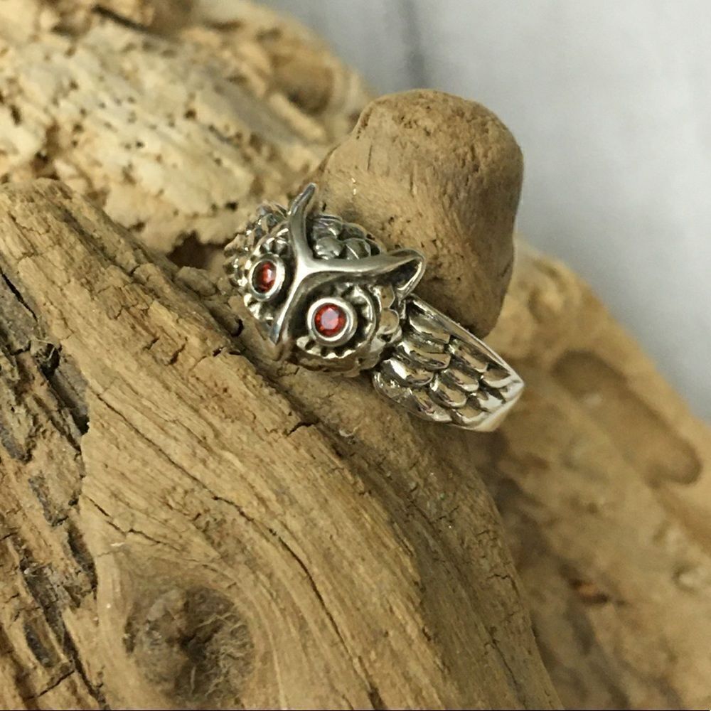 Sterling and CZ Owl Toe Ring Midi Ring